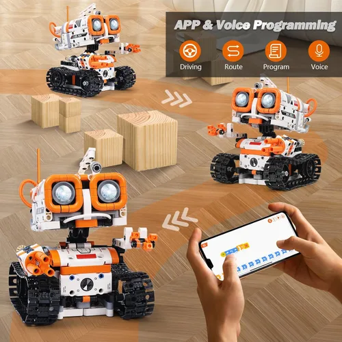 Vista 4 de Kyanio Kits de Robótica STEM para Niños de 8-12 y 8-14 Años, Conjunto de Construcción de Robot de Control Remoto/APP y Programación 3 en 1