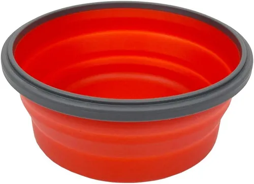 Vista 4 de CARTINTS Cuencos de silicona plegables rojos para almacenamiento de alimentos, con tapas a prueba de fugas, aptos para microondas y congelador