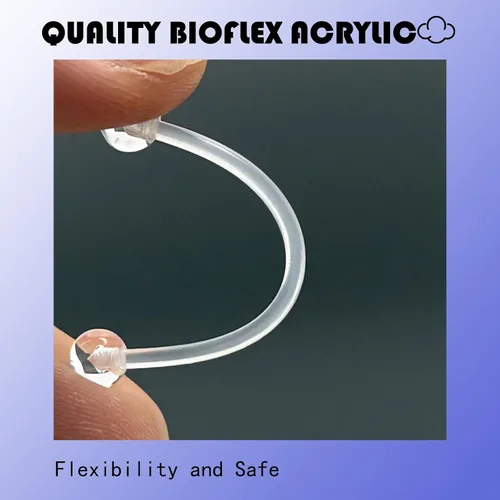 Vista 7 de Kit de 46 a 60 piezas de retenedores transparentes para nariz, tabique, ceja, labio, labio, lengua, vientre, pezón, tragus, cartílago, anillos