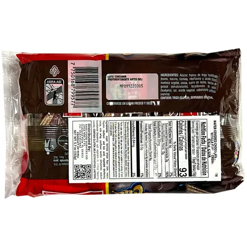 Vista 2 de CuaCua Wafer Cubierto Sabor A Chocolate Con Crema Sabor a Vainilla