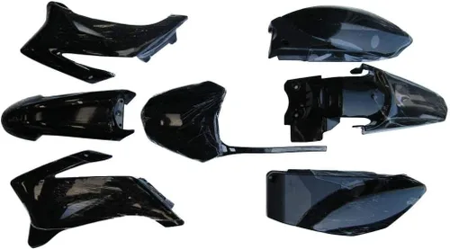 Vista 5 de TDPRO Kit de carenado de guardabarros de plástico para TTR-R110E Pit Dirt Bike (negro)