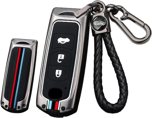 Vista 9 de ontto Funda para llave de coche con llavero para Mazda 2 3 5 6 8 CX3 CX5 CX7 CX9, Negro