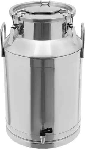 Vista 15 de LOYALHEARTDY Lata de leche de 10L/2.64 galones, latas de transporte de leche de acero inoxidable, cubo de vino, jarra, jarra de aceite, barril