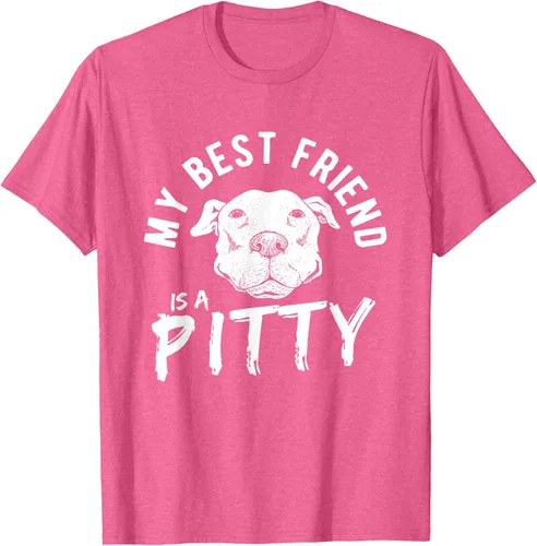 Vista 39 de My Best Friend Is A Pitty Pitties Pitbull - Camiseta Negro