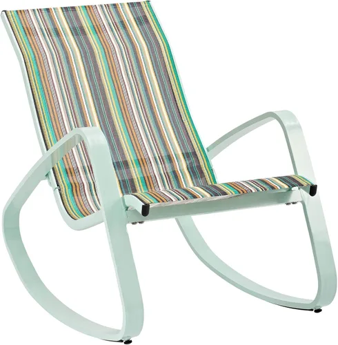 Vista 8 de Modway EEI-3180-WHI-WHI-SET - Juego de 2 sillas mecedoras de malla para patio al aire libre, color blanco