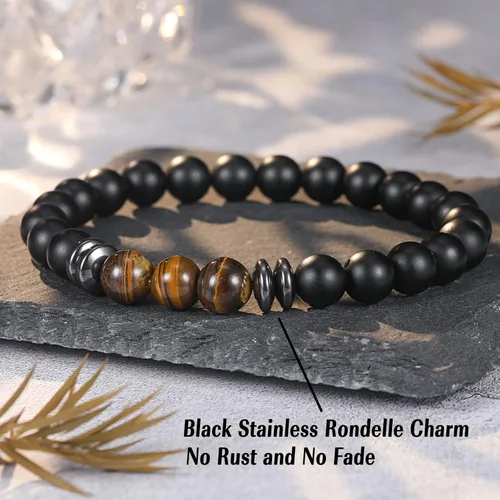 Vista 4 de UNGENT THEM Pulsera para hombre y niño, regalos para papá, hijo, mi hombre, nieto, hermano, marido, papá extra, tío, aniversario, graduación