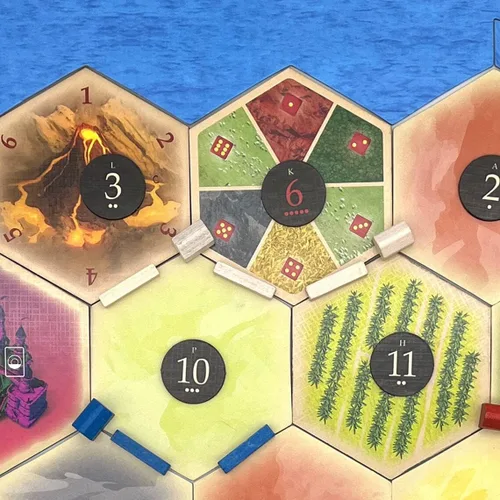Vista 7 de Amalgam Escenario Hexagonal de Reemplazo Multi-Recurso compatible con Los Colonos de Catan de Catan, Seafarers, Cities and Knights y Expansiones