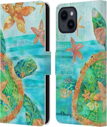 Vista 10 de Head Case Designs Funda de piel con licencia oficial de Paul Brent Agate Mermaid Coastal para iPhone 15