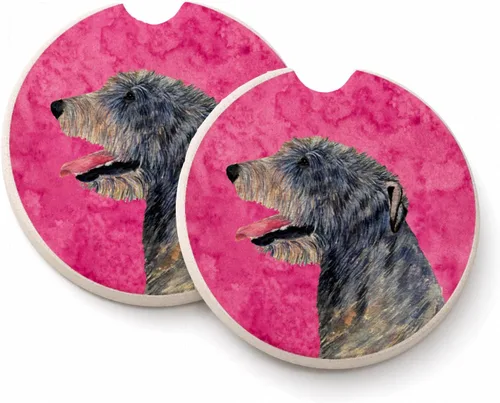Vista 65 de Caroline's Treasures SS4767-BUCARC - Juego de 2 portavasos para automóvil, diseño de bulldog inglés, absorbentes para automóvil, portavasos