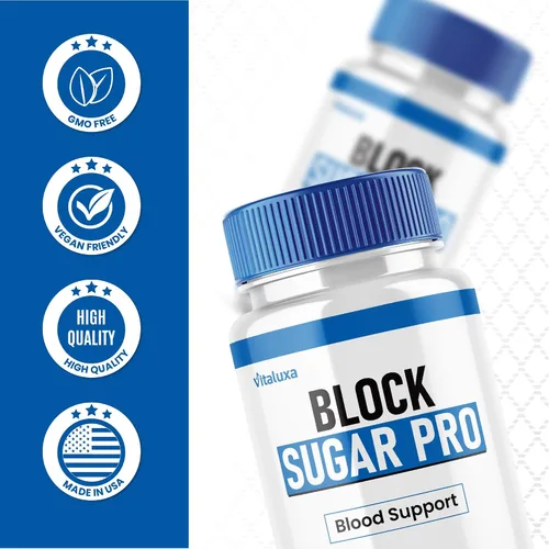 Vista 7 de Paquete de 2 cápsulas Block Sugar Pro, suplemento BlockSugar Fórmula avanzada en sangre máxima fuerza, BlockSugarPro Black Pills Premium Support