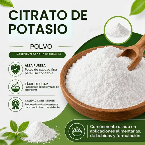 Vista 3 de Citrato de potasio en polvo - 227 g / 0.5 lbs - Grado alimenticio