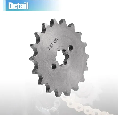Vista 6 de X AUTOHAUX 1 juego de 420 estilos 18 dientes 0.669 in ID motocicleta piñón delantero motor apto para motocicleta 50cc 70cc 110cc 125cc motocicleta