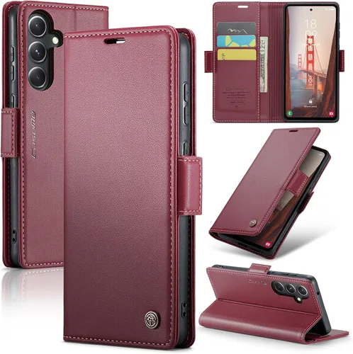 Vista 14 de SINIANL Funda tipo cartera para Samsung Galaxy S23 con bloqueo RFID, funda para Samsung S23 para mujeres y hombres con tarjetero con cierre