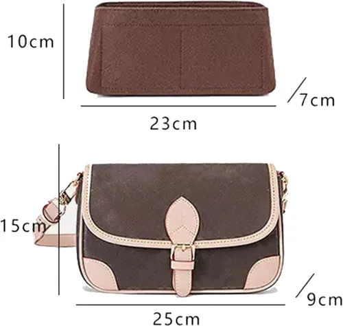 Vista 3 de Lckaey Inserto organizador de bolso, utilizado para el nuevo bolso de forro Diane stick liner bolsa de almacenamiento y clasificación2072Beige