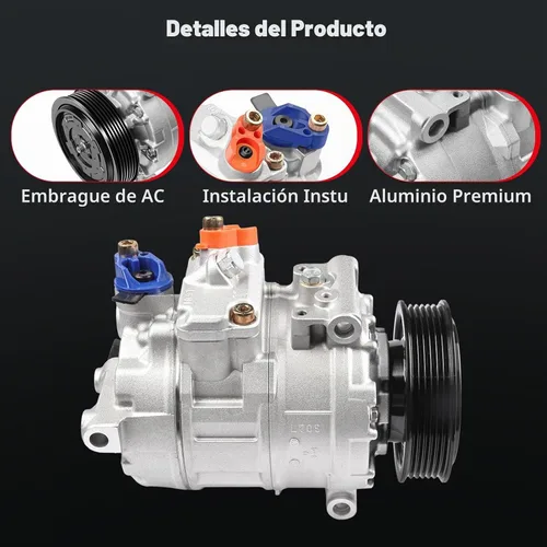 Vista 3 de cciyu Bomba de compresor de CA para VW J-etta para GTI CC para Passat 1.8L 2.0L 2006-2015 reemplaza al compresor de CA para automóvil 1.4L 1.8L