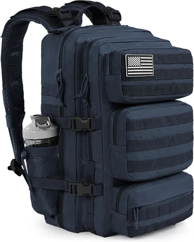 Vista 9 de Mochila táctica militar de 25L para hombre, mochila de 3 días, mochila MOLLE del ejército, mochila de asalto de 3 días, mochila de evacuación