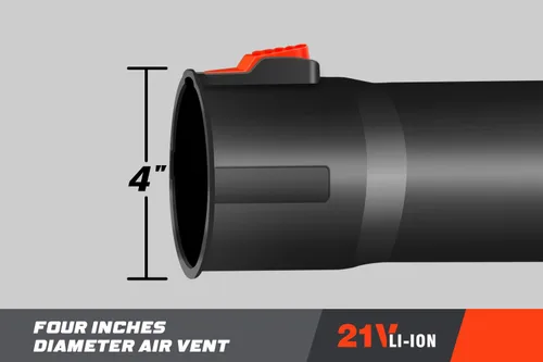 Vista 7 de Blütezeit Soplador de hojas inalámbrico, soplador de hojas alimentado por batería de 21 V (batería de 6.0 Ah y cargador incluidos), soplador