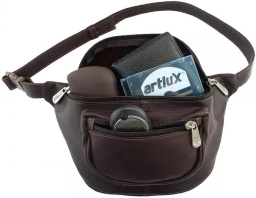 Vista 5 de Piel Leather Riñonera Travelers, Saddle, Riñonera Travelers