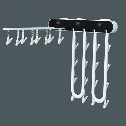 Vista 5 de Folding Multifunctional Clothes Rack Wardrobe Storage Rack Space Saving Clothes Rack(D)