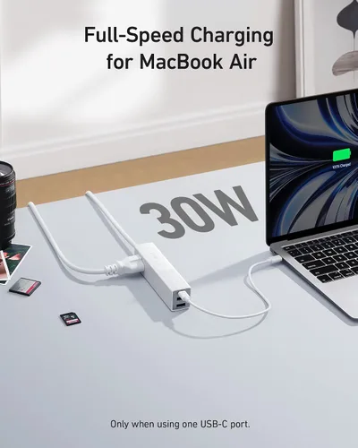 Vista 4 de [Usado] Anker Regleta de alimentación 511 con USB C, para viajes, 2 tomas de corriente y 3 puertos USB, cable de extensión suave de 5 pies, entrega