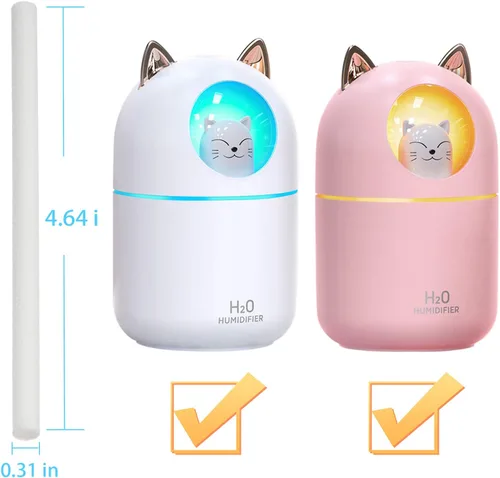 Vista 6 de Filtros de humidificador de 4.64 pulgadas, repuesto de barra de algodón para humidificador pequeño INVODA Mini humidificadores de niebla fría