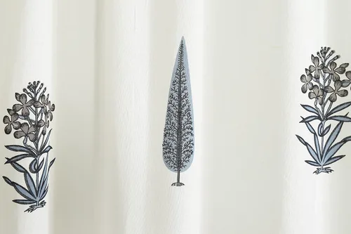 Vista 5 de Madhu International Cortinas bohemias – Juego de 2 paneles de algodón estampado floral para sala de estar, tapiz con bolsillo para barra, cortina