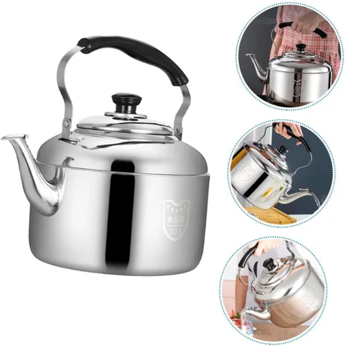 Vista 8 de Luxshiny Hervidor de té silbante de acero inoxidable, caldera de agua de 6 L, tetera de gran capacidad con mango antiquemaduras para el hogar