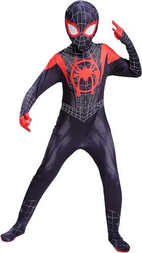 Vista 3 de MRBRON Disfraz de superhéroe para niños, disfraz 3D para fiesta de máscaras