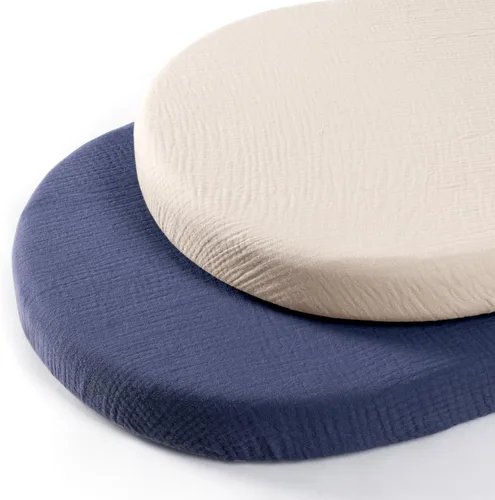 Vista 25 de lulumoon Sábanas de Moisés de Muselina para Bebé: Sábanas de Moisés de Algodón Neutras para Niños y Niñas - Ajustadas para Óvalo, Rectángulo o Reloj