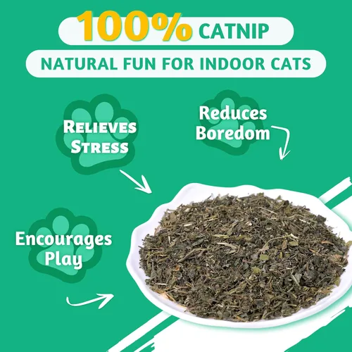 Vista 3 de Wellix Hierba gatera fresca para gatos, hojas secas naturales, flores y tallos, aroma fresco, utilizado como golosinas o juguetes recargables