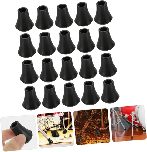 Vista 2 de Levemolo 20 Pack Snare Drum Foot Protectors Replacement Drum Rubber Feet for Legs