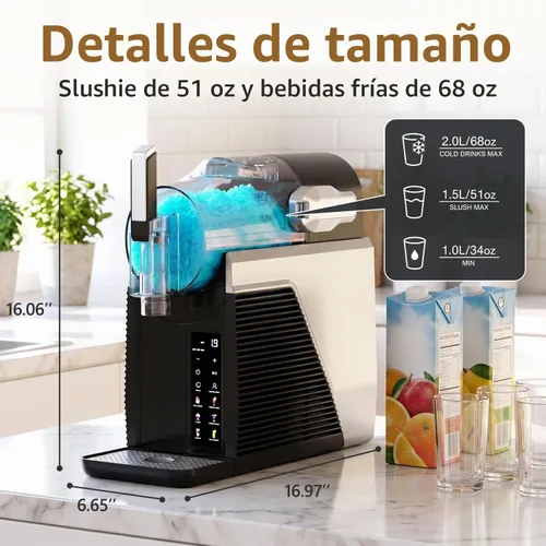 Vista 5 de COWSAR Máquina de granizado para el hogar 68 oz Frozen Drink Maker Textura ajustable