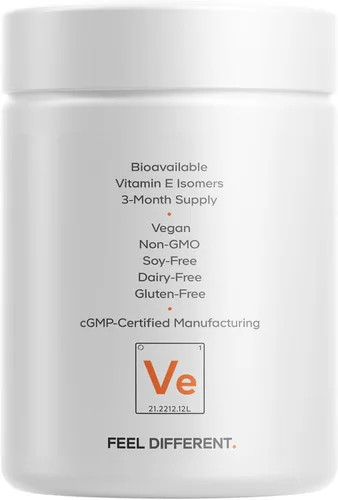 Vista 9 de Codeage Suplemento liposomal de vitamina E – Todos los tocoferoles de vitamina E – Suministro de 3 meses – alfa-tocoferoles, beta, gamma y delta