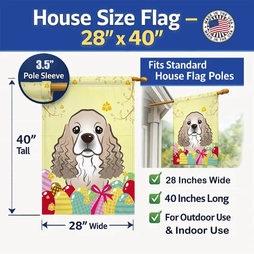Vista 548 de Caroline's Treasures BB1923GF Bandera decorativa para jardín con diseño de Border Collie, para caza de huevos de Pascua, para jardín, jardín, patio