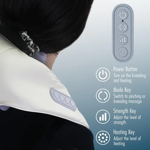 Vista 7 de HEALTHMATE IN9532 Masajeador de hombros y cuello para aliviar el dolor de tejido profundo 6D Shiatsu cuello y hombro con calor recargable