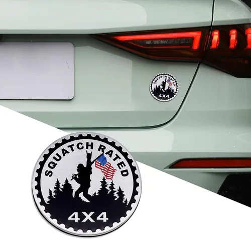 Vista 13 de Insignias de metal 3D para automóvil, emblema de cerveza de 4 x 4, insignia redonda de decoración exterior automotriz para automóviles, camiones
