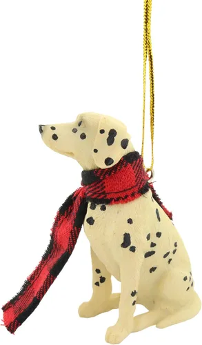 Vista 7 de Needzo Adorno de árbol de Navidad para perro dálmata, 2.5 pulgadas