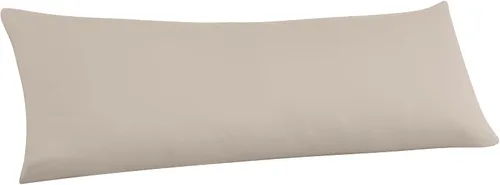 Vista 17 de Juego de 2 protectores de almohada estándar, 100% algodón egipcio con cremallera, 400 hilos, tejido satinado, algodón, color beige, fundas