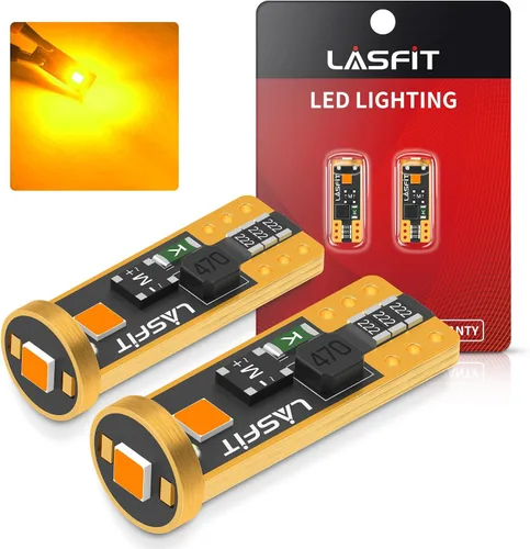 Vista 15 de LASFIT Bombilla LED de 194 color rojo 168 T10 192 2825 W5W Canbus sin errores, sin polaridad, 400 lúmenes, extremadamente brillante para luz