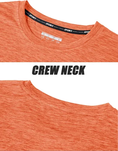 Vista 5 de TACVASEN Camisas de senderismo para mujer, manga corta, secado rápido, camiseta atlética, cuello redondo, para correr, entrenamiento, fitness