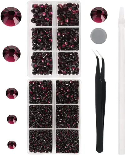 Vista 10 de 6796PCS Diamantes de Imitación Termoadhesivos de Aguamarina Piedras de Cristal de Vidrio para Tela Ropa Camisas Brillantes Parte Trasera Plana