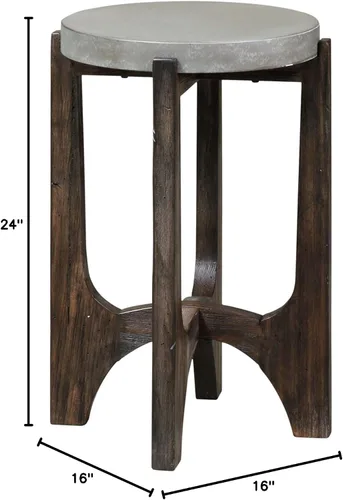 Vista 3 de Liberty Furniture INDUSTRIES Mesa auxiliar para silla Cascade, 16 pulgadas de ancho x 16 pulgadas de profundidad x 24 pulgadas de alto, marrón oscuro