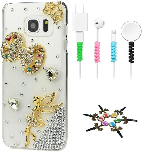 Vista 16 de Bling Case SSSGCDwCPSeries-20 - Funda con tapa y diseño 3D hecho a mano, 100 + cristales