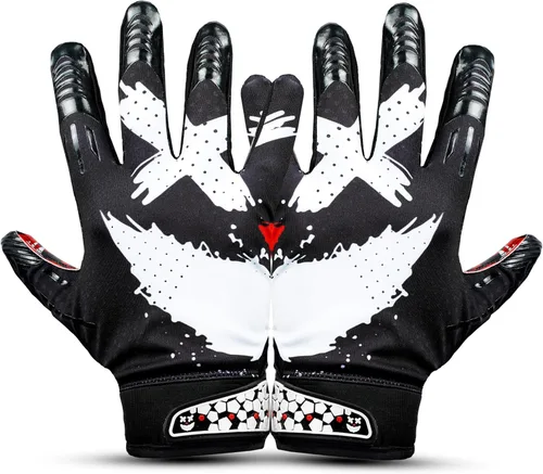 Vista 2 de Jester 4.0 Guantes de Fútbol Americano – Guantes de Receptor Elite Pro Grip para Adultos y Jóvenes – Guantes de Fútbol Americano con Agarre Pegajoso