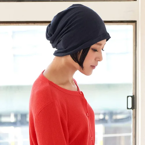Vista 7 de CHARM Gorro de verano para hombres y mujeres – Gorro de punto de moda de algodón de quimioterapia ligero y holgado