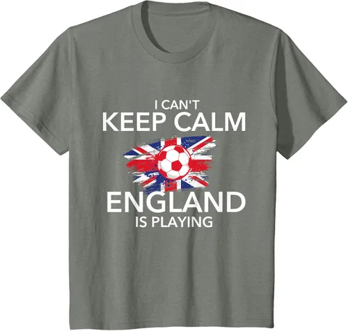 Vista 77 de I Can't Keep Calm England Is Playing - Camiseta para amantes del fútbol, Negro