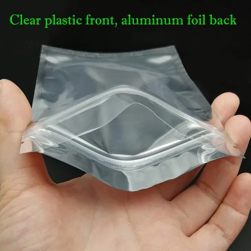 Vista 6 de Paquete de 100 bolsas de Mylar resellables, bolsas planas de 4 x 6 pulgadas con cierre de cremallera, bolsa de embalaje de almacenamiento