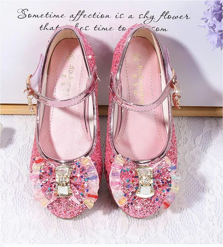 Vista 3 de Cadidi Dinos Zapatos de vestir para niñas con tacón de fiesta de boda Mary Jane Princess Flower Shoes (bebéniño pequeñoniño grande)