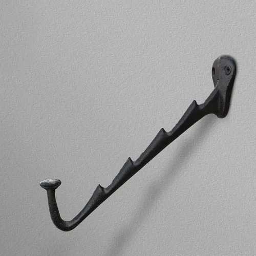 Vista 5 de Estante de secado de hierro fundido resistente para montaje en pared, estilo vintage, ahorro de espacio, para sala de estar, balcón, baño, cuarto