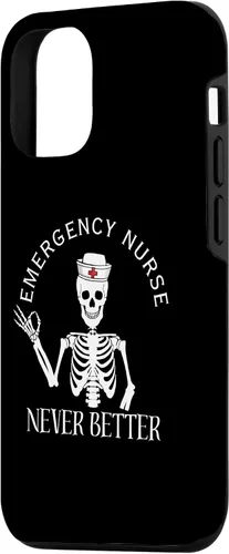 Vista 2 de iPhone 14 Funny ER Nurse ED Enfermera Sala de Emergencias Enfermera Halloween Regalos Caso